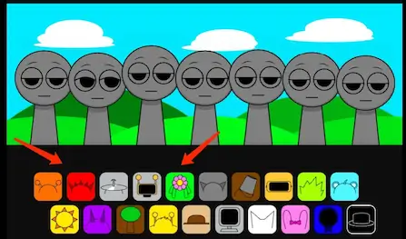Select Sounds Interface for Sprunki